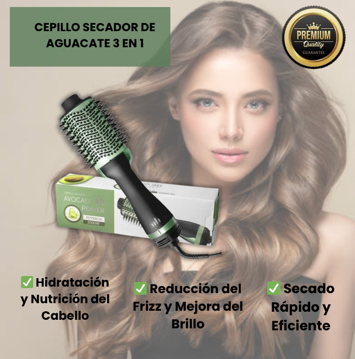 Cepillo Secador 3 en 1 Aguacate™