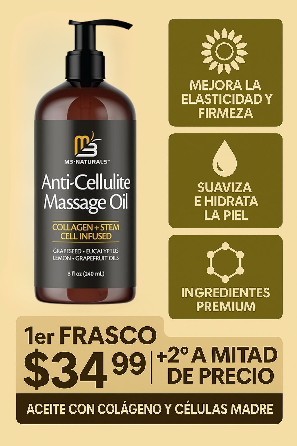 Aceite Natural Para Masajes Anticelulíticos™